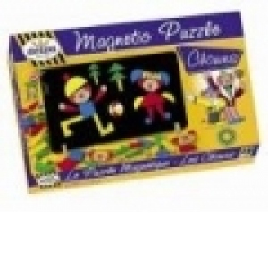 Puzzle magnetic - clowni