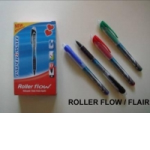 Roller Flow - rollerball vf. 0.5 mm sau rollerpoint vf. 0.3 mm, cu cereneala lichida
