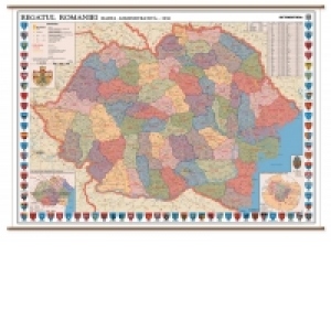 Harta Romania Interbelica (1938) - harta de perete personalizata - Print Digital