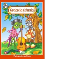 Greierele si furnica - Carte de colorat