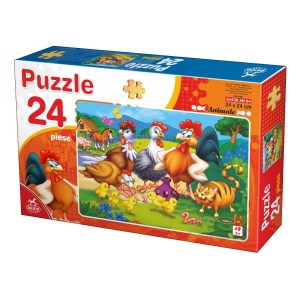 Puzzle 24 piese - Animale Domestice