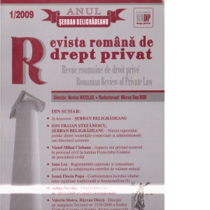 Revista Romana De Drept Privat (1/2009)