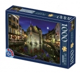 Puzzle 1000 piese Peisaje de Noapte - Annecy, Franta