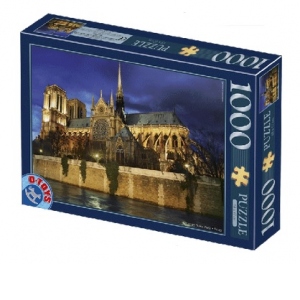 Puzzle 1000 piese Peisaje de Noapte - Notre Dame, Franta