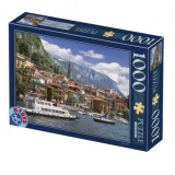 Puzzle 1000 piese Peisaje de zi - Lacul Como, Italia