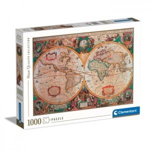 Puzzle Clementoni - Old Map, 1000 piese