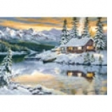 Puzzle 1500 High Quality - Cabin on the River