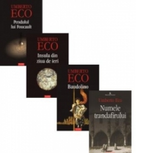 Pachet promotional Umberto Eco (4 carti) - Pendulul lui Foucault. Insula din ziua de ieri. Baudolino. Numele trandafirului
