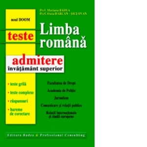 Limba romana - admitere in invatamantul superior (conform DOOM 2)