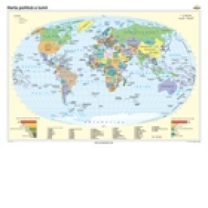 Harta politica a lumii (140 x 100 cm)