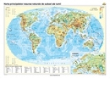 Harta principalelor resurse naturale de subsol ale lumii (140 x 100 cm)