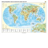 Harta principalelor resurse naturale de subsol ale lumii (160 x 120 cm)
