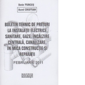 Buletin tehnic de preturi in mica constructie si reparatii in constructii (februarie 2011)