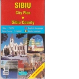 Sibiu - planul orasului. Judetul Sibiu (romana-engleza)