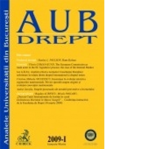 Analele Universitatii Bucuresti - Drept, Nr. I din 2009