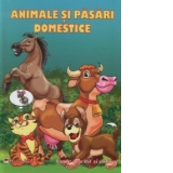 Animale si pasari domestice - carte de citit si colorat
