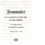 Insemnari de pe manuscrise si carti vechi din Tara Moldovei, Vol. II: 1751-1795