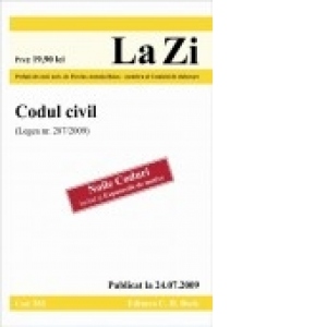 Codul civil (Legea 287/2009). Publicat la 24.07.2009. Cod 361