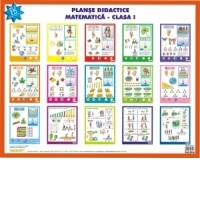 Set 10 planse didactice 50x70cm - Matematica clasa I. Adunarea si scaderea