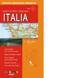 Harta rutiera Italia (Scara 1:800.000)