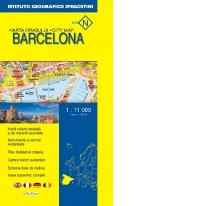 Harta orasului Barcelona (Scara 1:11.000)