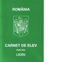 Carnet de elev pentru liceu