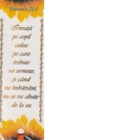 Semn de carte Invata pe copil aleea pe care trebuie s-o urmeze si cand va imbatrani, nu se va abate de la ea