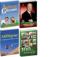 Pachet promotional nr. 1 - Michel Montignac - 1. Dieta Montignac - Mananca de placere, mentine-te in forma; 2. Mananc, slabesc si ma mentin cu dieta Montignac; 3. 100 de retete si meniuri; 4. Indicele Glicemic - concept cheie in dieta Montignac