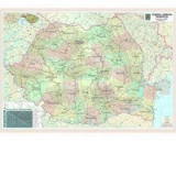 Romania - harta rutiera (PD2) 200x140 cm