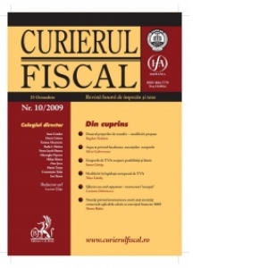 Curierul fiscal, Nr. 10/2009
