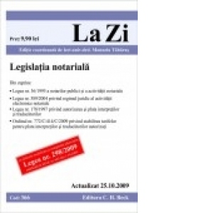 Legislatia Notariala(actualizat 25.10.2009)