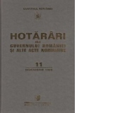 Hotarari al Guvernului Romaniei si alte acte normative 11 noiembrie 1999
