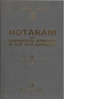 Hotarari ale Guvernului Romaniei si alte acte normative 9 septembrie 1999