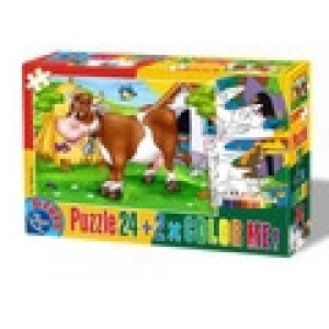Puzzle 24+2x Color Me - Animale