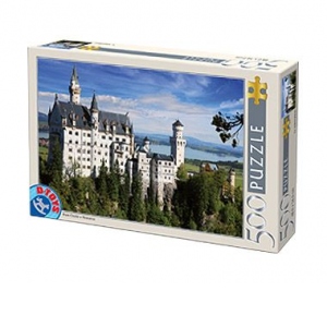 Puzzle 500 piese Peisaje de zi - Castelul Neuschwanstein, Germania