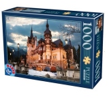 Puzzle 1000 piese - Imagini din Romania - Castelul Peles seara