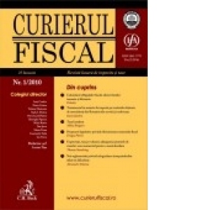 Curierul fiscal, Nr. 1/2010