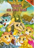 Capra cu trei iezi - carte de colorat (format A4)