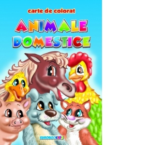 Animale domestice - carte de colorat (format B5)