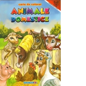 Animale domestice - carte de colorat (format A4)