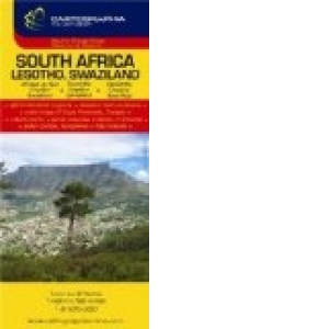 Harta rutiera Africa de Sud, Lesotho, Swaziland (1:2.100.000)