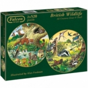Puzzle rotund Natura Britanica 2 in 1 - 520 piese