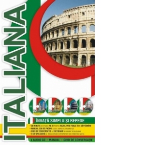 Invata simplu si repede limba italiana (4 Audio CD - Manual - Ghid de conversatie)