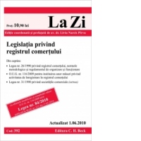 Legislatia privind registrul comertului (actualizat la 01.06.2010). Cod 392