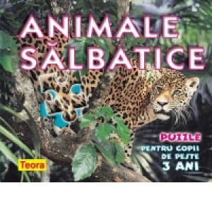 Animale salbatice - puzzle (puzzle pentru copii de peste 3 ani)