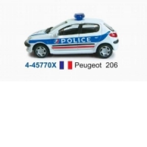 Macheta Peugeot 206 politie, 1:43