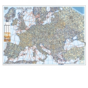 Europa - Harta Politica si rutiera (hartie laminata) 140x100