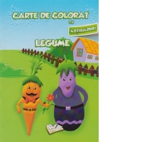 Carte de colorat cu abtibilduri. Legume