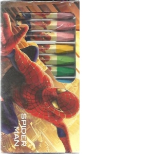 Creioane cerate 12 culori (Spider Man)