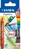Creion color LYRA Triple One (utilizat ca: acuarela, creion cerat, creion color)